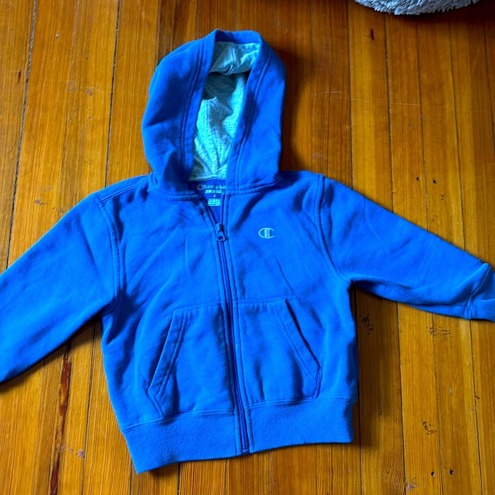 Champion Blue Zip-Up Hoodie Sweatshirt